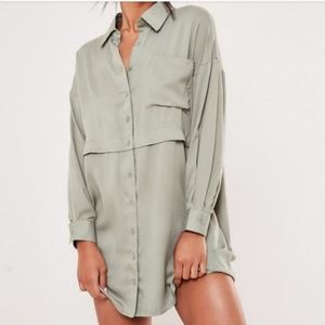 Nwt lyocell utility shirt dress